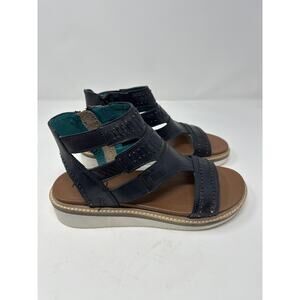 Roan NEW Sundance Carlita II Black Leather Strappy Sandals size 9